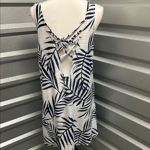 Portocruz Women's Sleeveless Beach Cover-Up Crisscross Back Size XS - TROPICAL - Picture 4 of 8